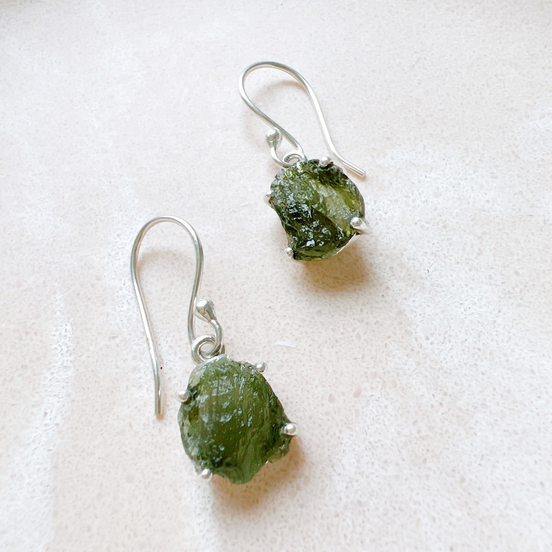 MOLDAVITE EARRINGS