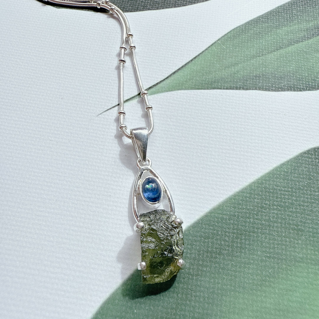 Tanzanite & Moldavite Pendant