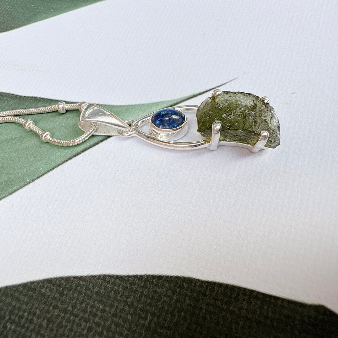 Tanzanite & Moldavite Pendant