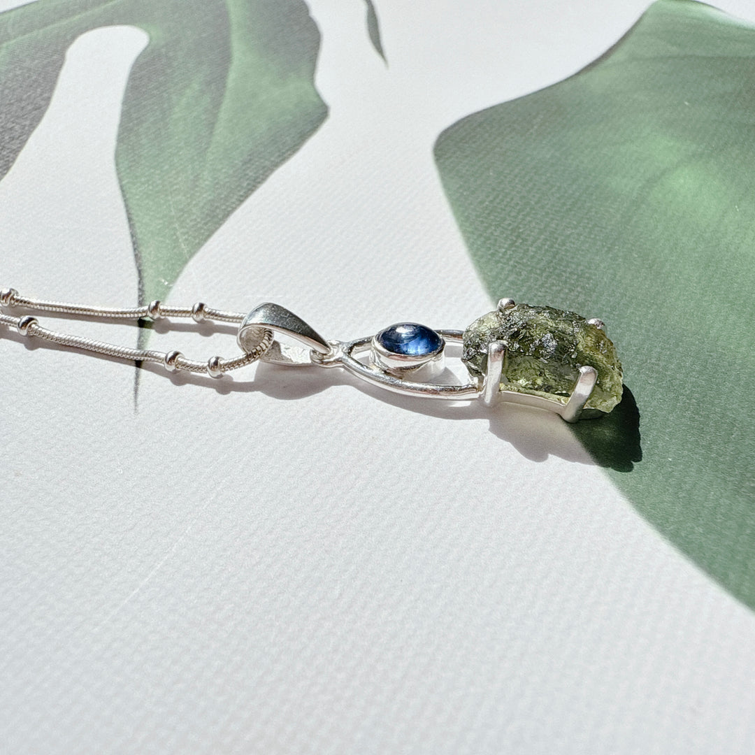 Tanzanite & Moldavite Pendant