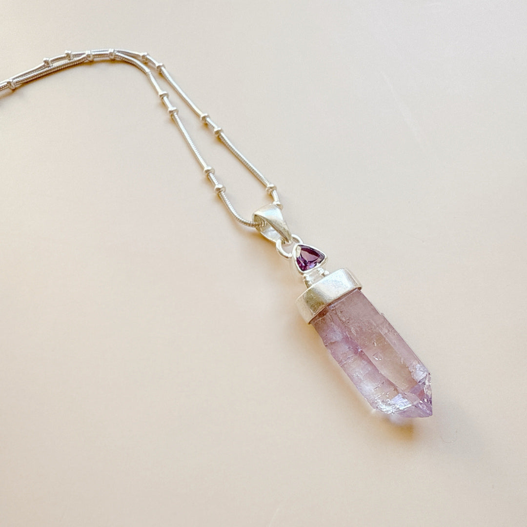 Lavender & Amethyst Pendant