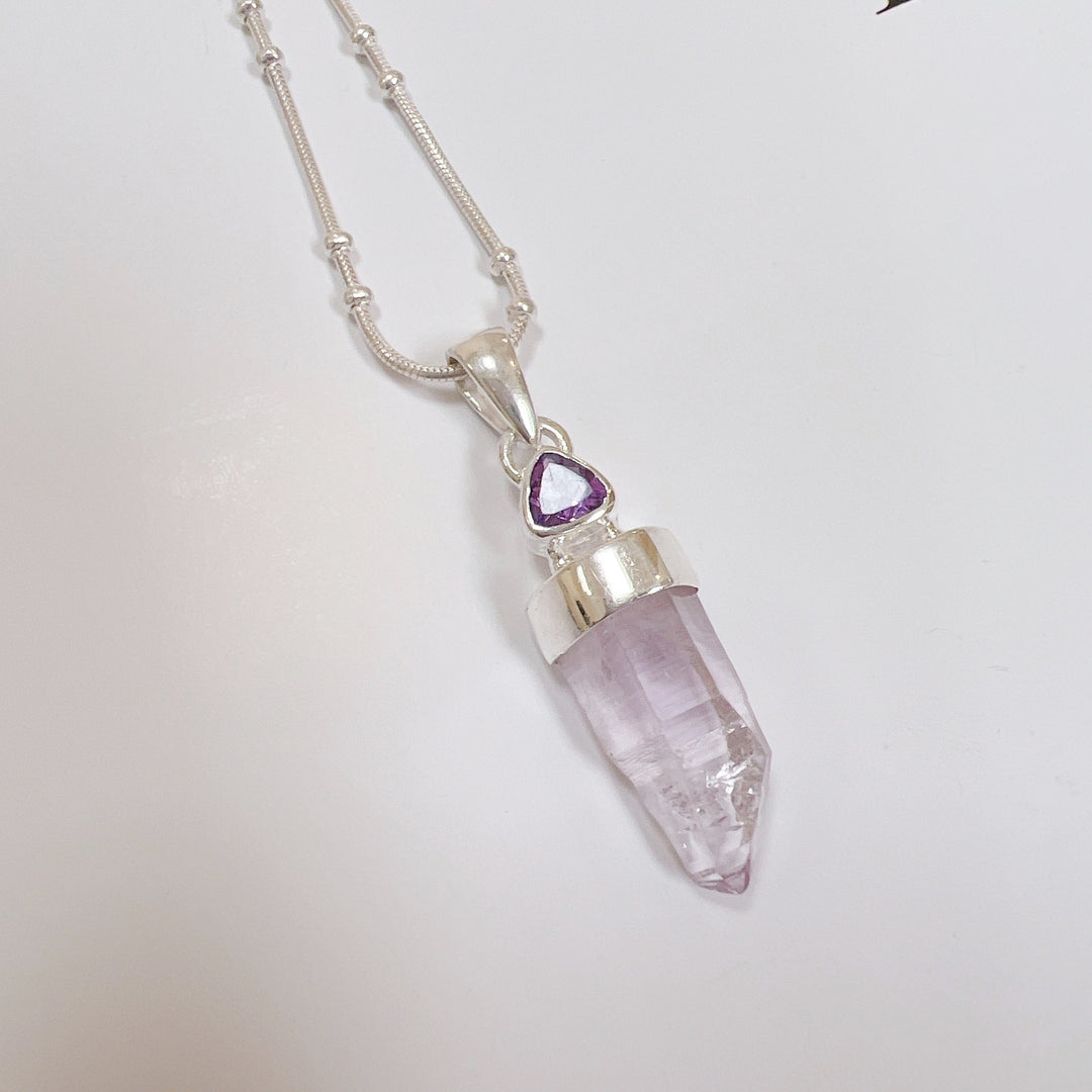 Lavender & Amethyst Pendant