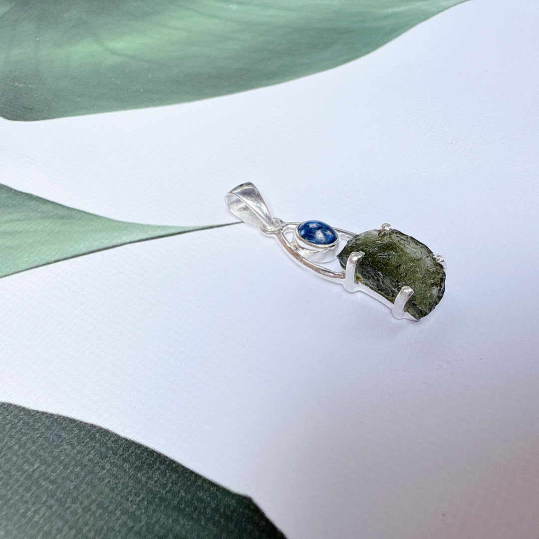 Tanzanite & Moldavite Pendant