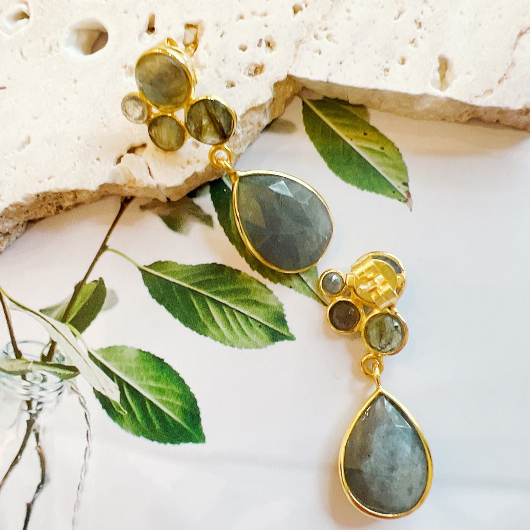 18K Gold Plated 925 Silver Earrings
Labradorite