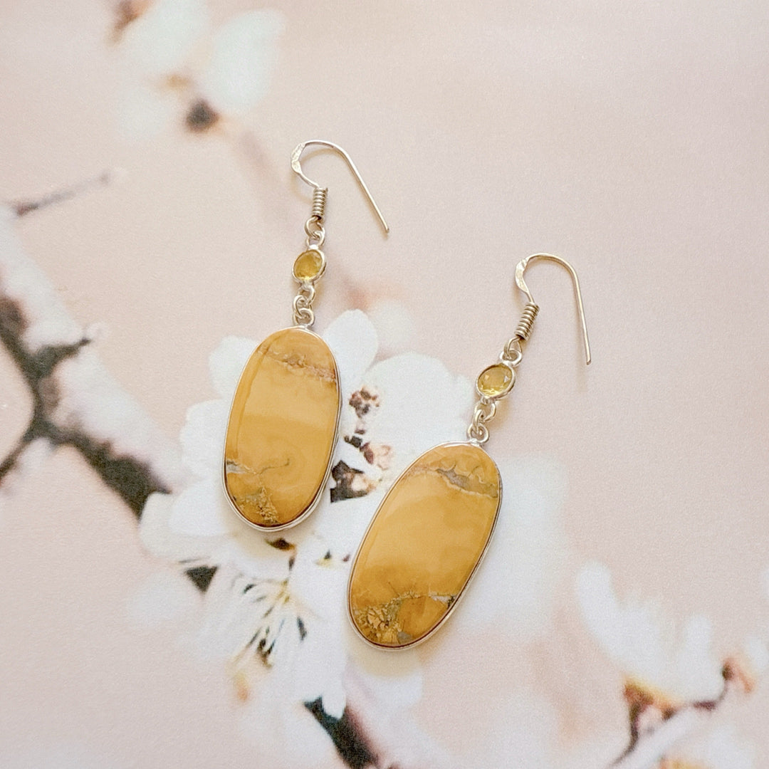 Maligano Jasper Citrine  Earrings