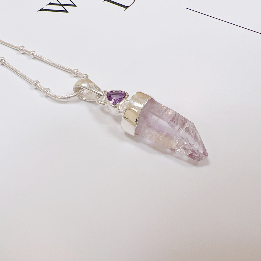 Lavender & Amethyst Pendant