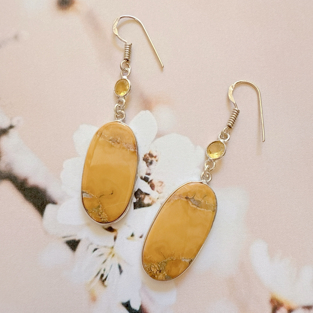 Maligano Jasper Citrine  Earrings