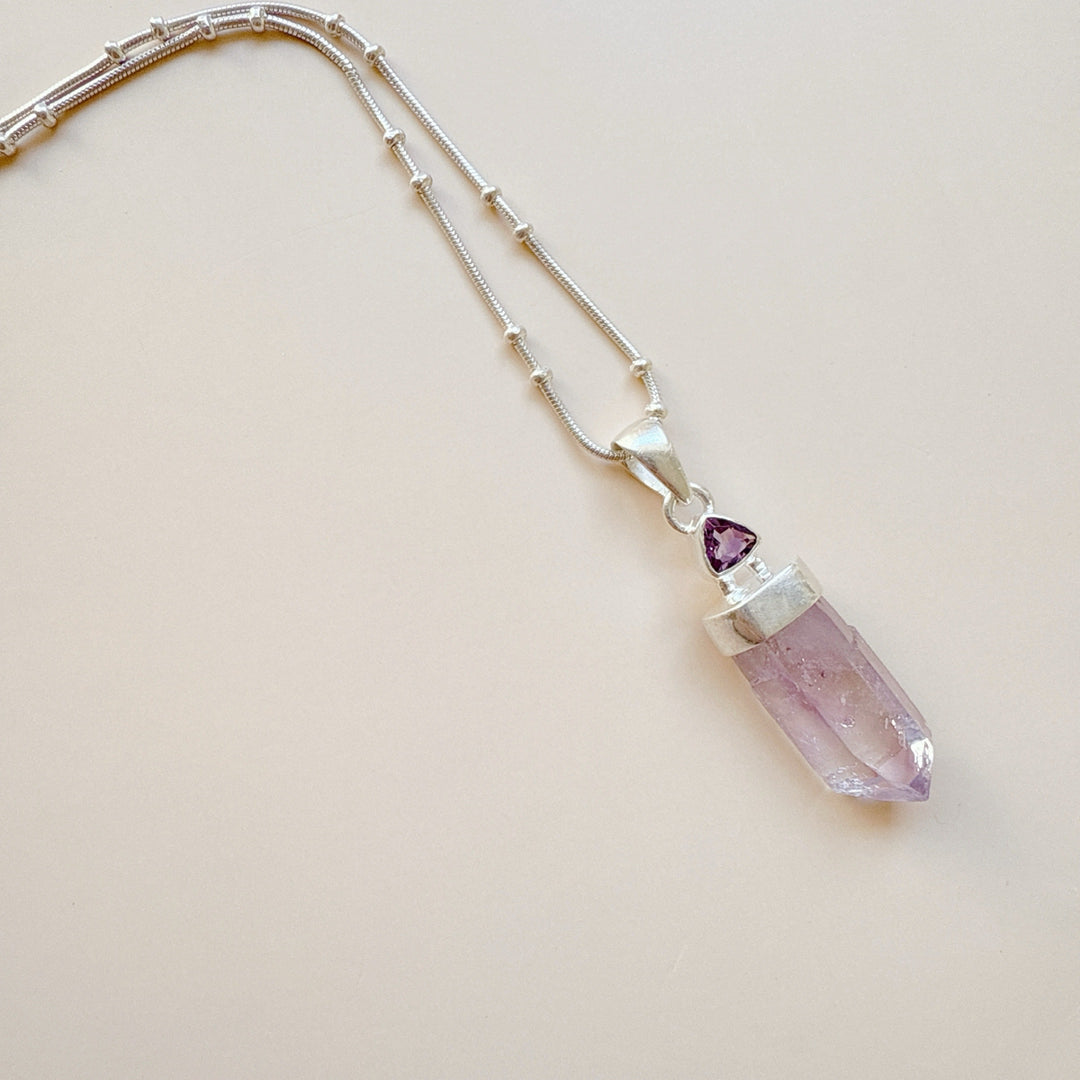 Lavender & Amethyst Pendant