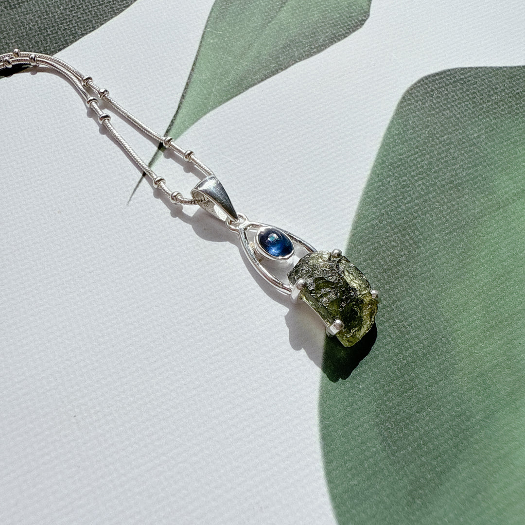 Tanzanite & Moldavite Pendant