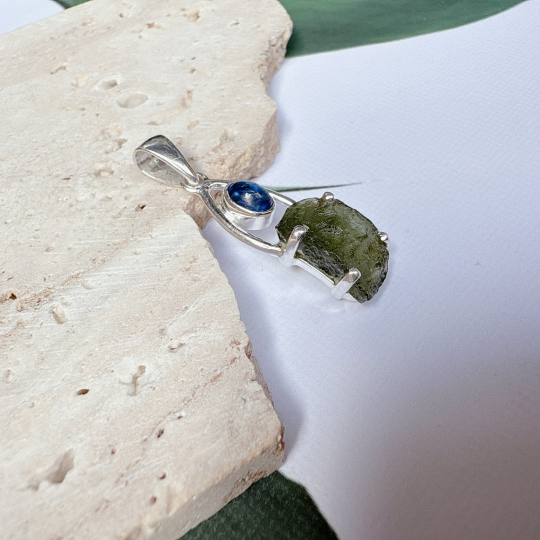 Tanzanite & Moldavite Pendant