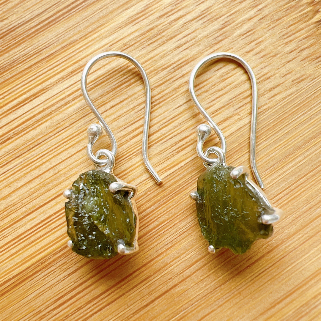 MOLDAVITE EARRINGS