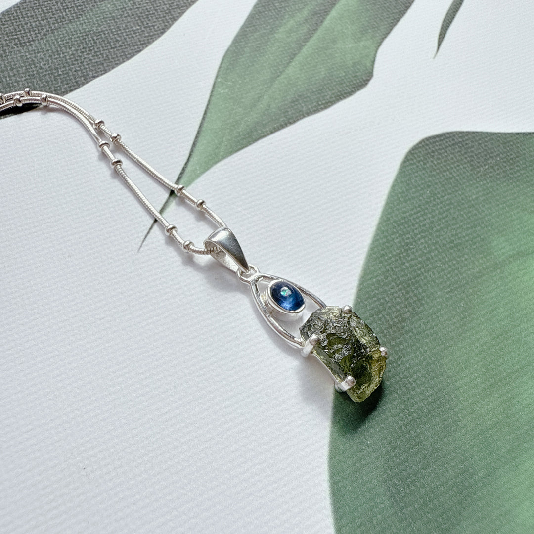 Tanzanite & Moldavite Pendant