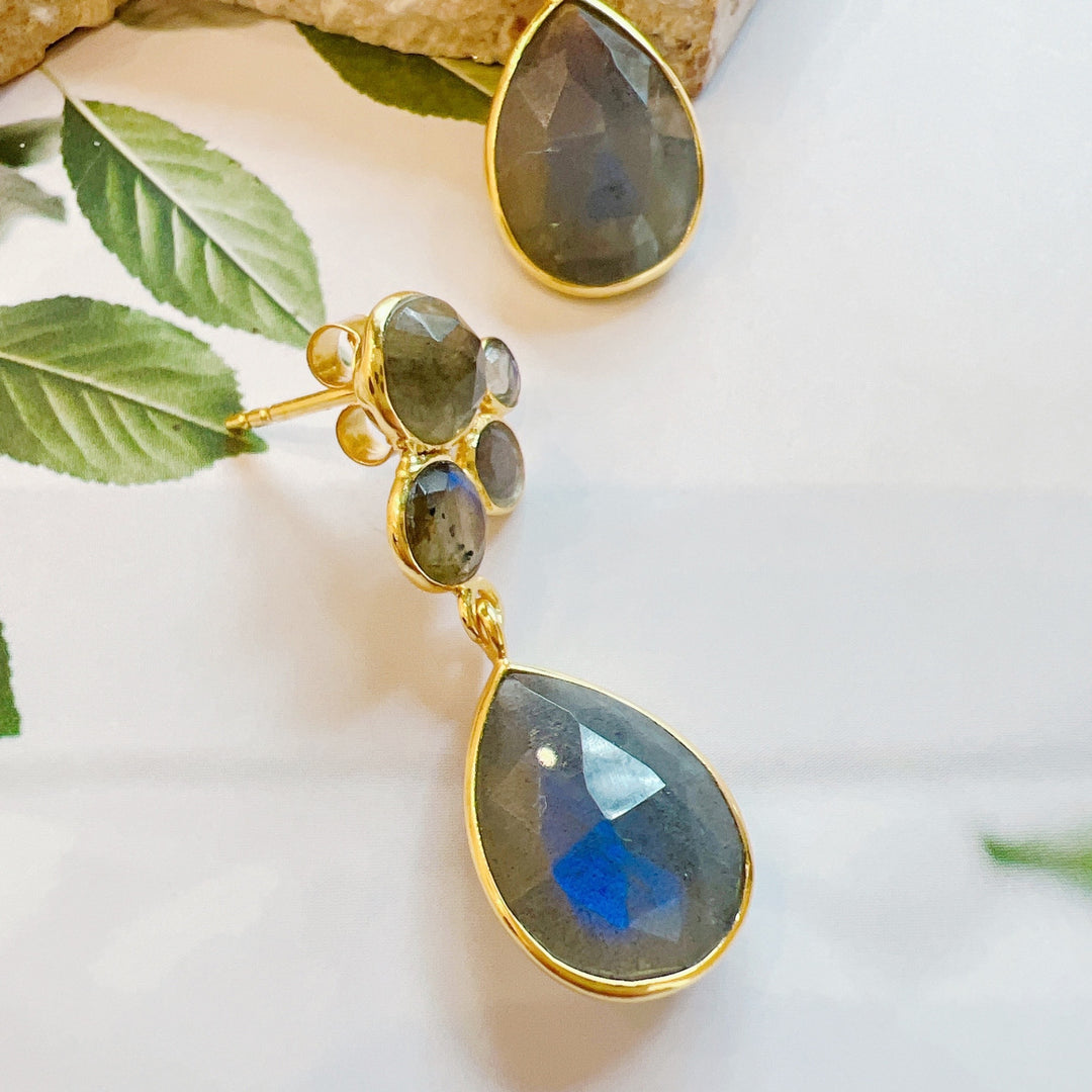 18K Gold Plated 925 Silver Earrings
Labradorite