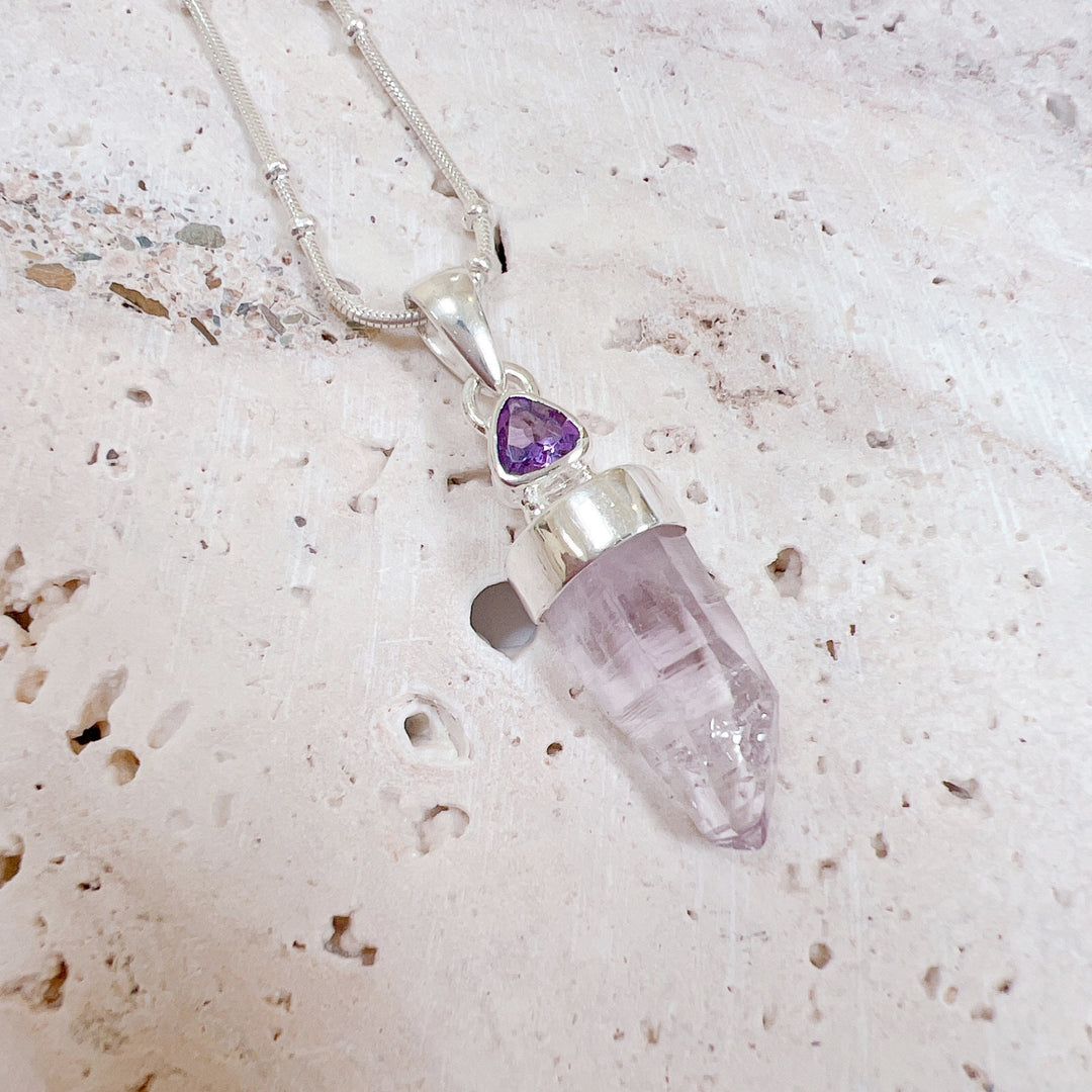 Lavender & Amethyst Pendant