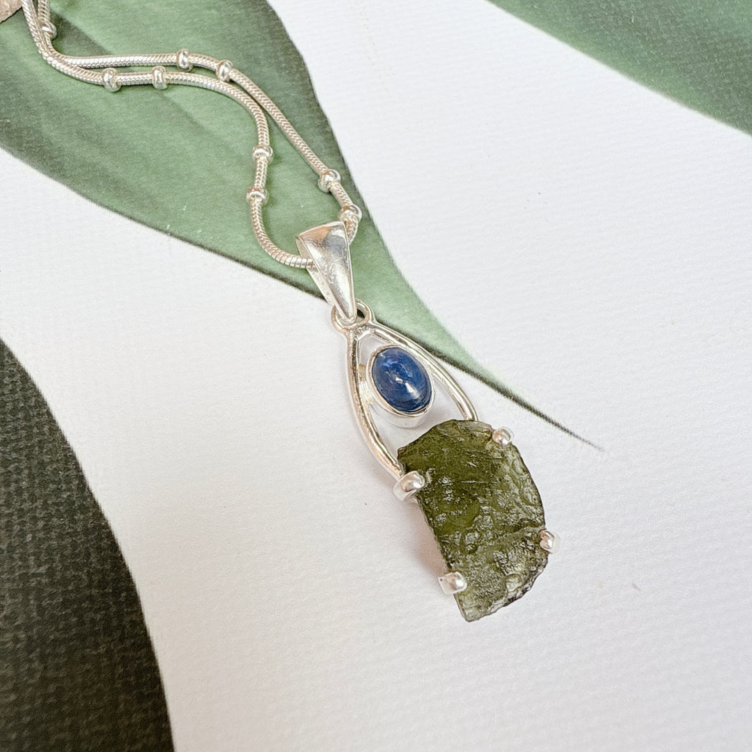 Tanzanite & Moldavite Pendant