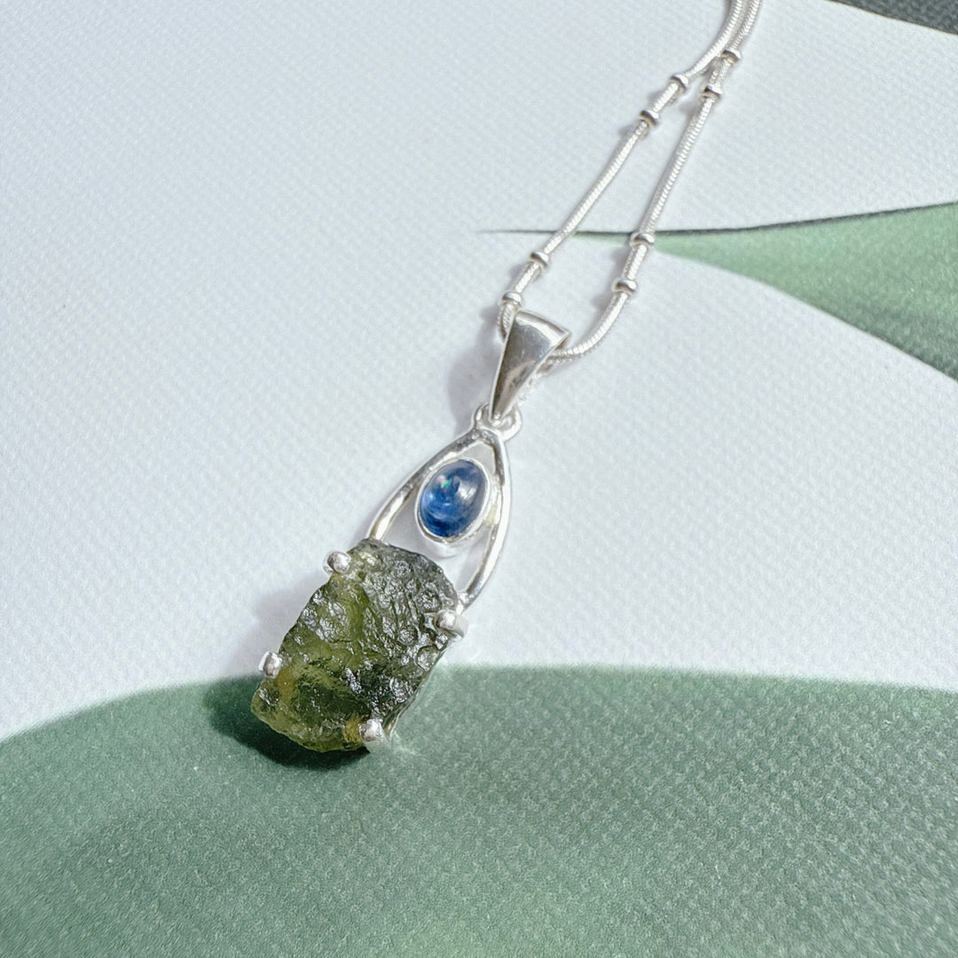 Tanzanite & Moldavite Pendant