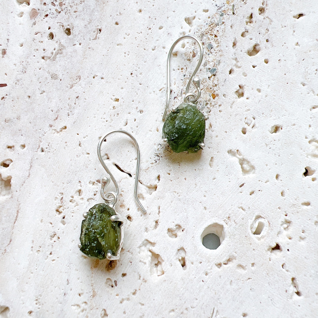 MOLDAVITE EARRINGS