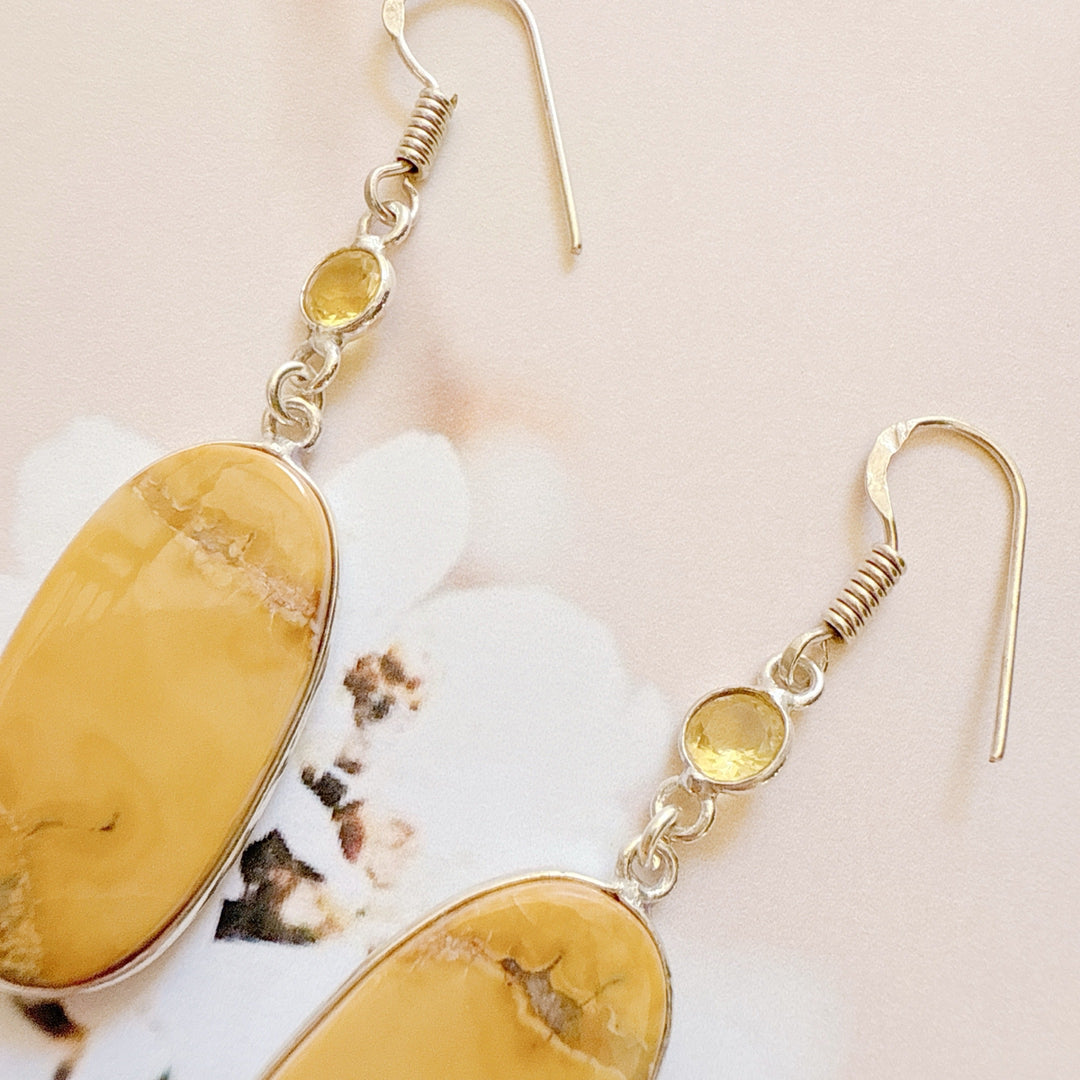 Maligano Jasper Citrine  Earrings