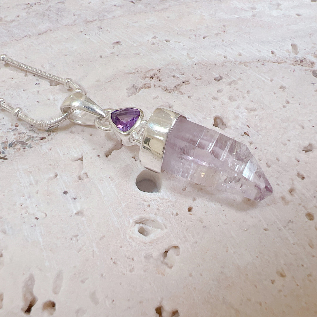 Lavender & Amethyst Pendant