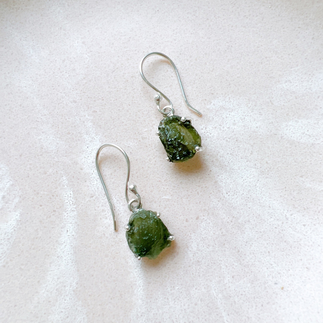 MOLDAVITE EARRINGS