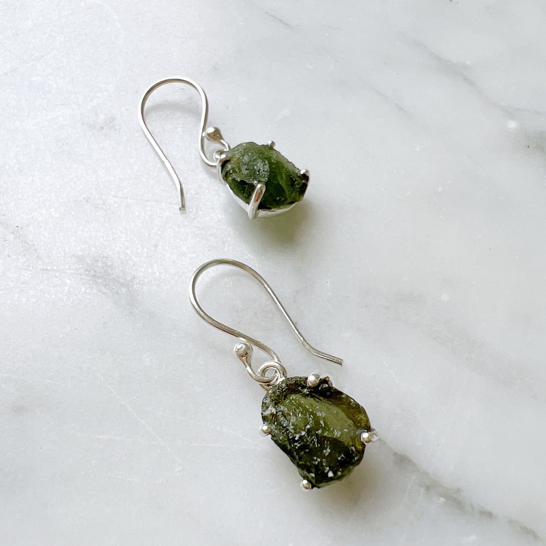 MOLDAVITE EARRINGS